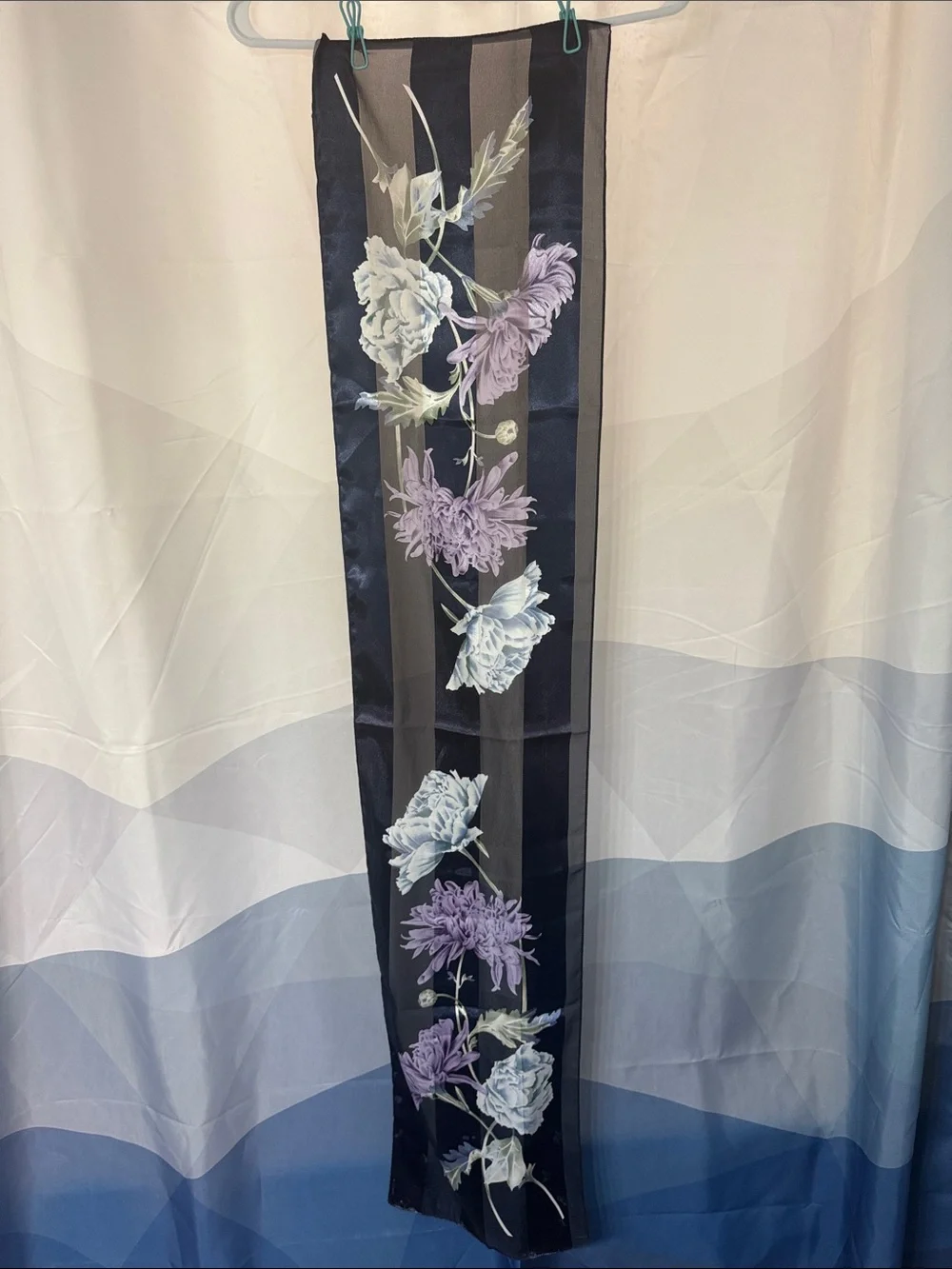 Vintage Silk Floral Scarf